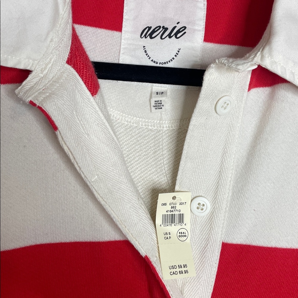 Aerie | Women’s Sporty Prep Rugby Polo Shirt Size Small NWT - Picture 6 of 8